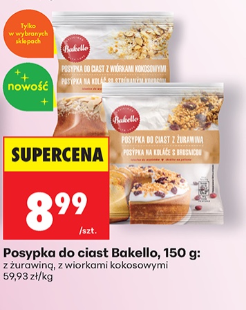 posypka do ciast z żurawiną lub z wiórkami kokosowymi