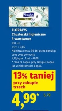 chusteczki higieniczne 4-warstwowe