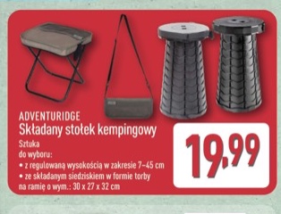 składany stołek kempingowy