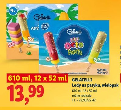 lody na patyku, wielopak różne rodzaje