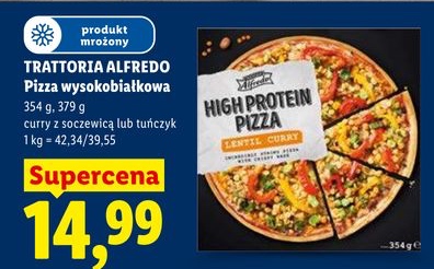 pizza wysokobiałkowa curry z soczewicą lub tuńczykiem