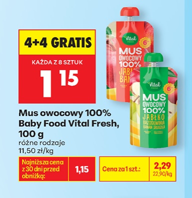 mus owocowy 100%