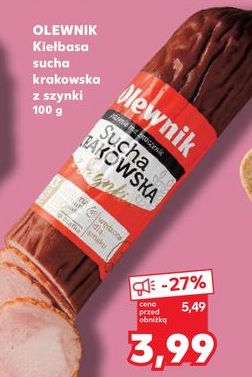 kiełbasa sucha krakowska z szynki