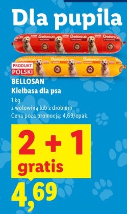 kiełbasa dla psa z wołowiną lub z drobiem