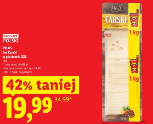 ser carski w plastrach, XXL