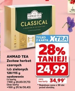 zestaw herbat czarnych lub zielonych