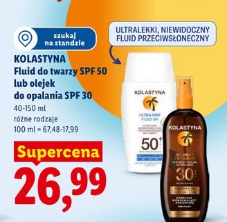 fluid do twarzy SPF 50+ lub olejek do opalania SPF 30
