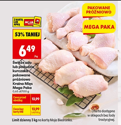 ćwiartka z uda lub podudzie kurczaka