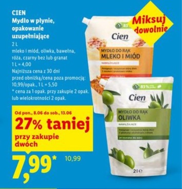 mydło w płynie, opakowanie uzupełniające