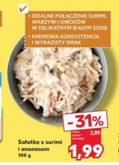 sałatka z surimi i ananasem