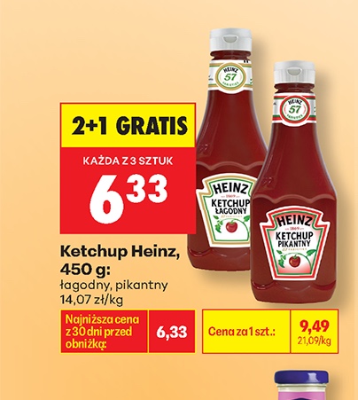 ketchup łagodny, pikantny