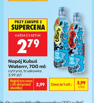 napój cytryna lub truskawka