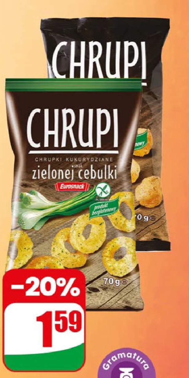 chrupki kukurydziane zielonej cebulki