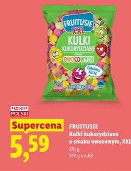 kulki kukurydziane o smaku owocowym, XXL