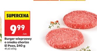 burger wieprzowy o smaku chorizo