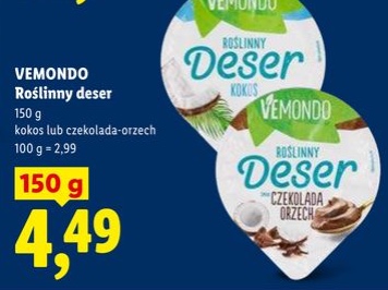roślinny deser kokos lub czekolada-orzech