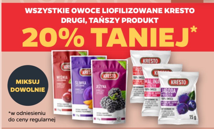 wszystkie owoce liofilizowane