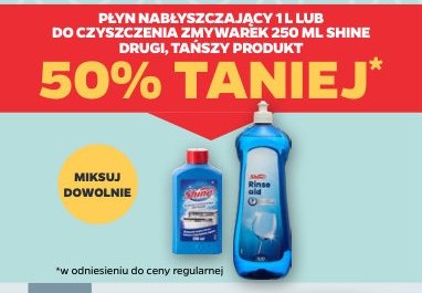 płyn nabłyszczający lub płyn do czyszczenia zmywarek