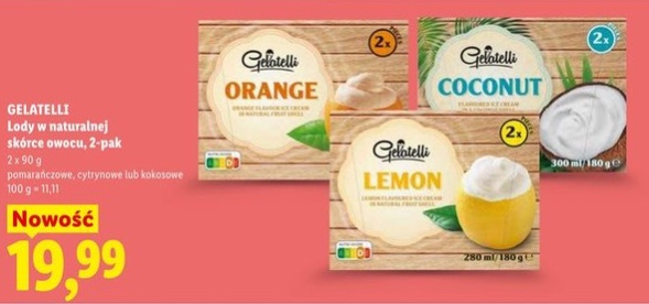 lody w naturalnej skórce owocu