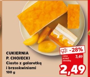 ciasto z galaretką i brzoskwiniami
