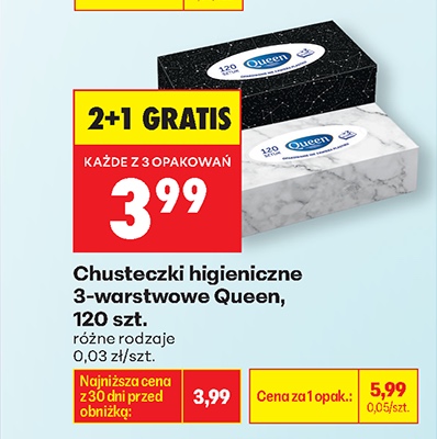 chusteczki higieniczne 3-warstwowe