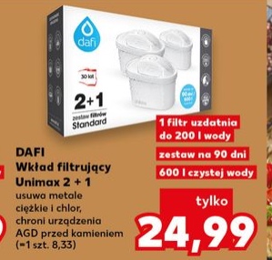 wkład filtrujący unimax 2+1