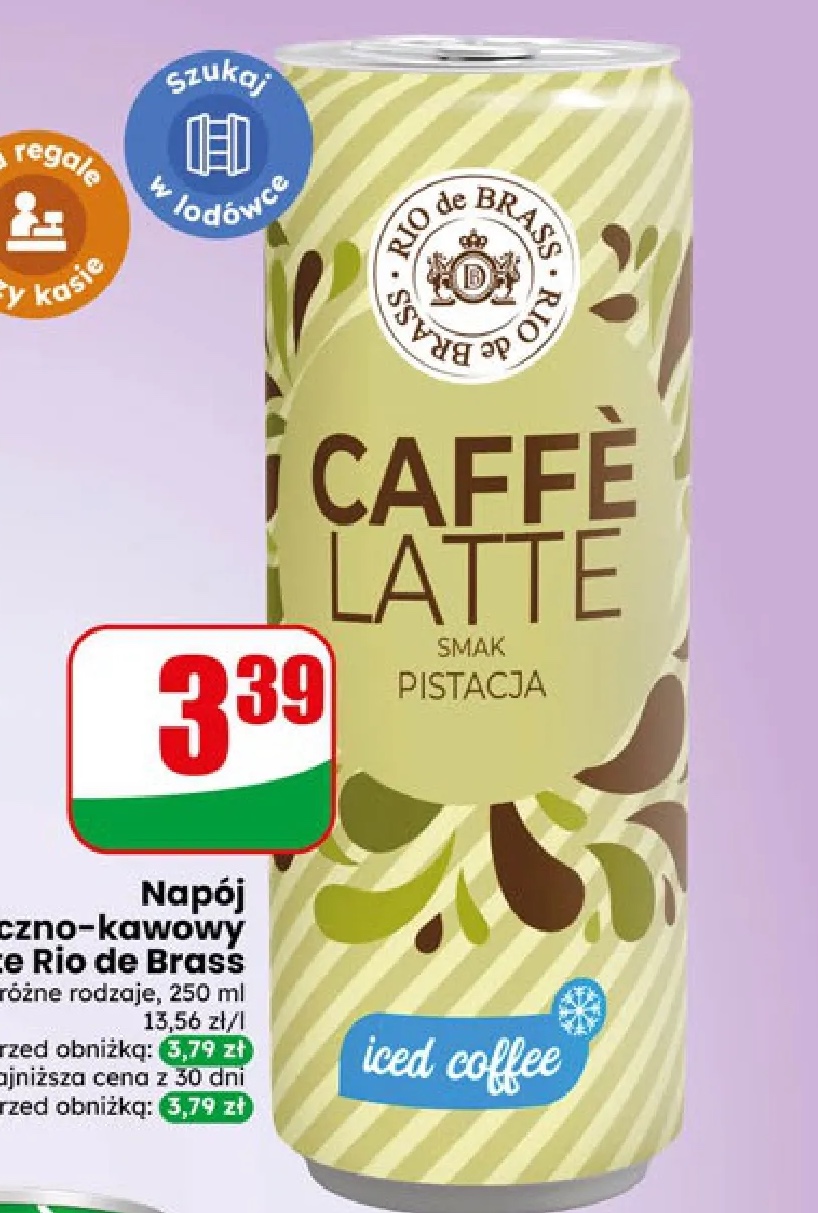 napój mleczno-kawowy latte smak pistacja