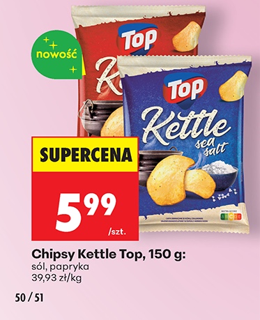 chipsy kettle sól lub paprykowe