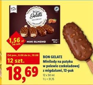 minilody na patyku w polewie czekoladowej z migdałami