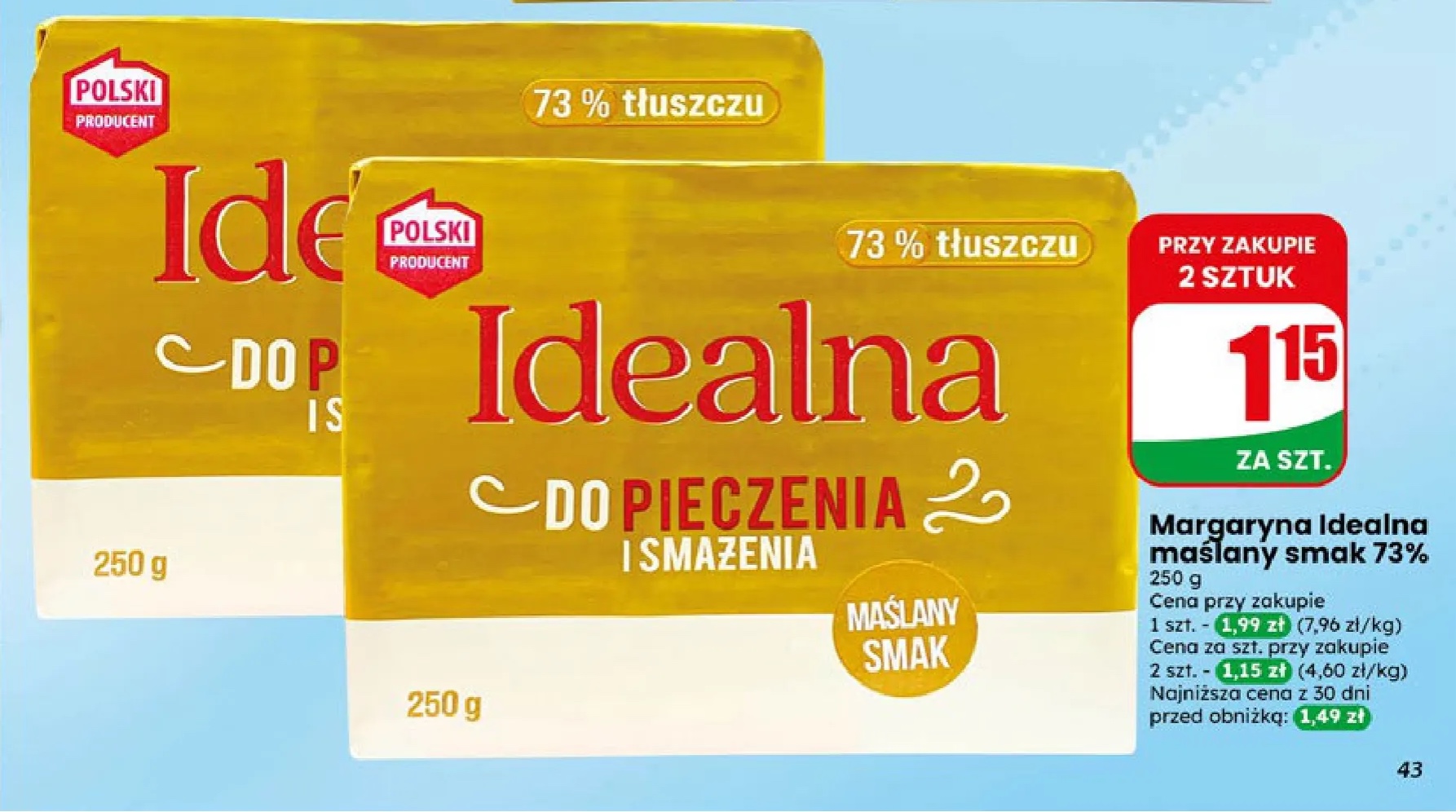 margaryna maślany smak 73%