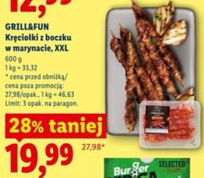 kręciołki z boczku w marynacie XXL