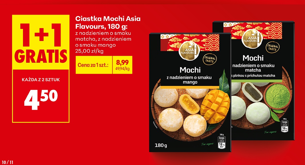 ciastka mochi z nadzieniem mango lub matcha