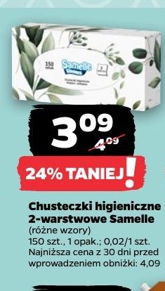 chusteczki higieniczne 2-warstwowe