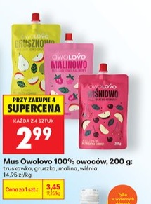 mus owocowy 100% owoców