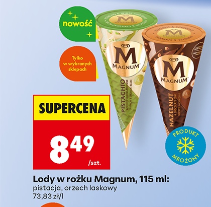 lody w rożku pistacjowe