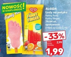 lody na patyku funny foot lub funny finger