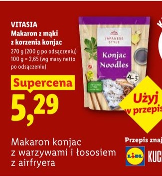 makaron z mąki z korzenia konjac