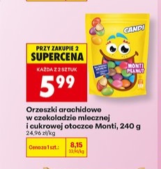 orzeszki arachidowe w czekoladzie mlecznej i cukrowej otoczce