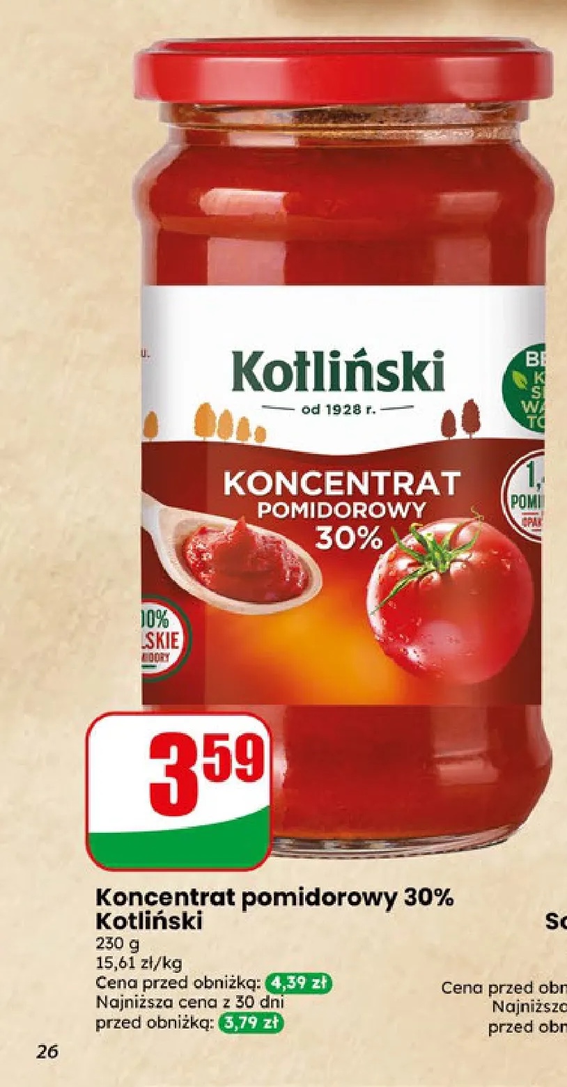 koncentrat pomidorowy 30%