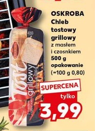 chleb tostowy grillowy z masłem i czosnkiem