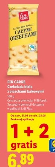 czekolada biała z orzechami laskowymi
